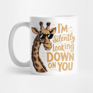 Silently Looking Down - Cute Funny Giraffe Mug